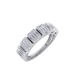 Load image into Gallery viewer, Anniversary ring with baguette white diamonds in yellow gold with white diamonds of 2.03 ct in weight
