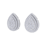 Load image into Gallery viewer, 3 in 1 earrings in white gold with white diamonds of 0.85 ct in weight
