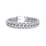 Load image into Gallery viewer, Baguette diamond curb chain in white gold with white diamonds of 5.26 ct
