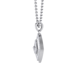 Load image into Gallery viewer, Square Pendant in white gold with white diamonds of 0.61 ct in weight
