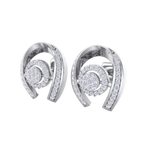 Load image into Gallery viewer, Statement earrings in white gold with white diamonds of 0.53 ct in weight
