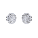 Load image into Gallery viewer, 3 in 1 earrings in white gold with white diamonds of 0.79 ct in weight
