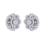 Load image into Gallery viewer, Stud earrings in white gold with white diamonds of 1.14 ct in weight
