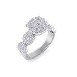 Load image into Gallery viewer, Bridal ring in rose gold with white diamonds of 2.29 ct in weight
