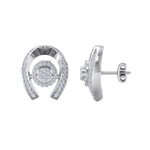 Load image into Gallery viewer, Statement earrings in white gold with white diamonds of 0.53 ct in weight
