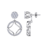 Load image into Gallery viewer, Drop earrings in white gold with white diamonds of 1.14 ct in weight
