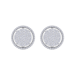 Load image into Gallery viewer, Halo stud earrings in white gold with white diamonds of 1.11 ct in weight
