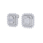 Load image into Gallery viewer, Elegant stud earrings in white gold with white diamond of 1.43 ct in weight
