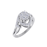 Load image into Gallery viewer, Engagement ring in yellow gold with white diamonds of 0.26 ct in weight
