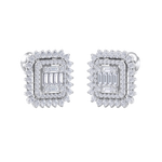 Load image into Gallery viewer, Elegant stud earrings in yellow gold with white diamond of 1.43 ct in weight
