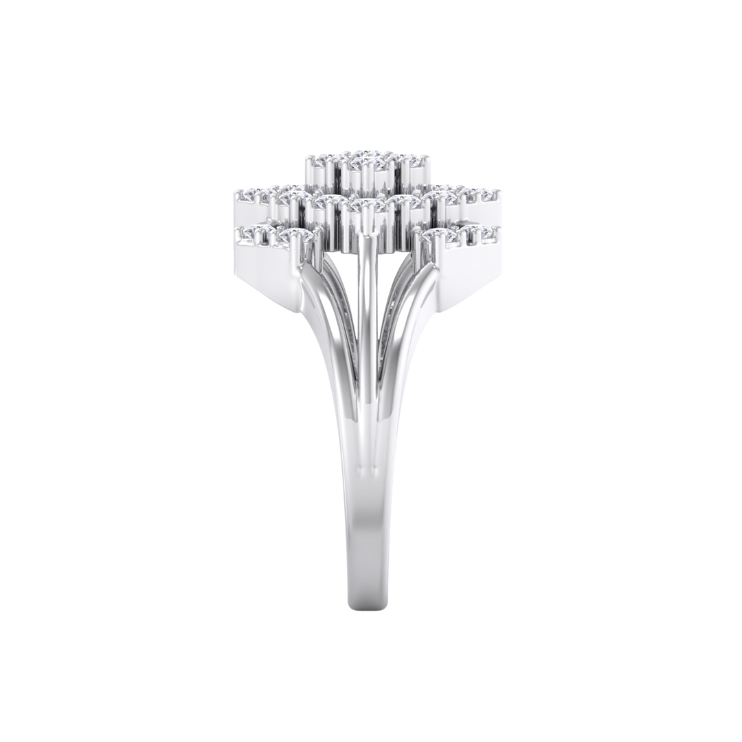 Elegant ring in white gold with white diamonds of 0.48 ct in weight