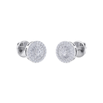 Load image into Gallery viewer, Halo earrings in white gold with white diamonds of 0.55 ct in weight
