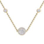 Load image into Gallery viewer, Beautiful Necklace in yellow gold with white diamonds of 0.37 ct in weight
