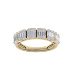 Load image into Gallery viewer, Anniversary ring with baguette white diamonds in yellow gold with white diamonds of 2.03 ct in weight
