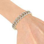 Load image into Gallery viewer, Baguette diamond curb chain in white gold with white diamonds of 5.26 ct
