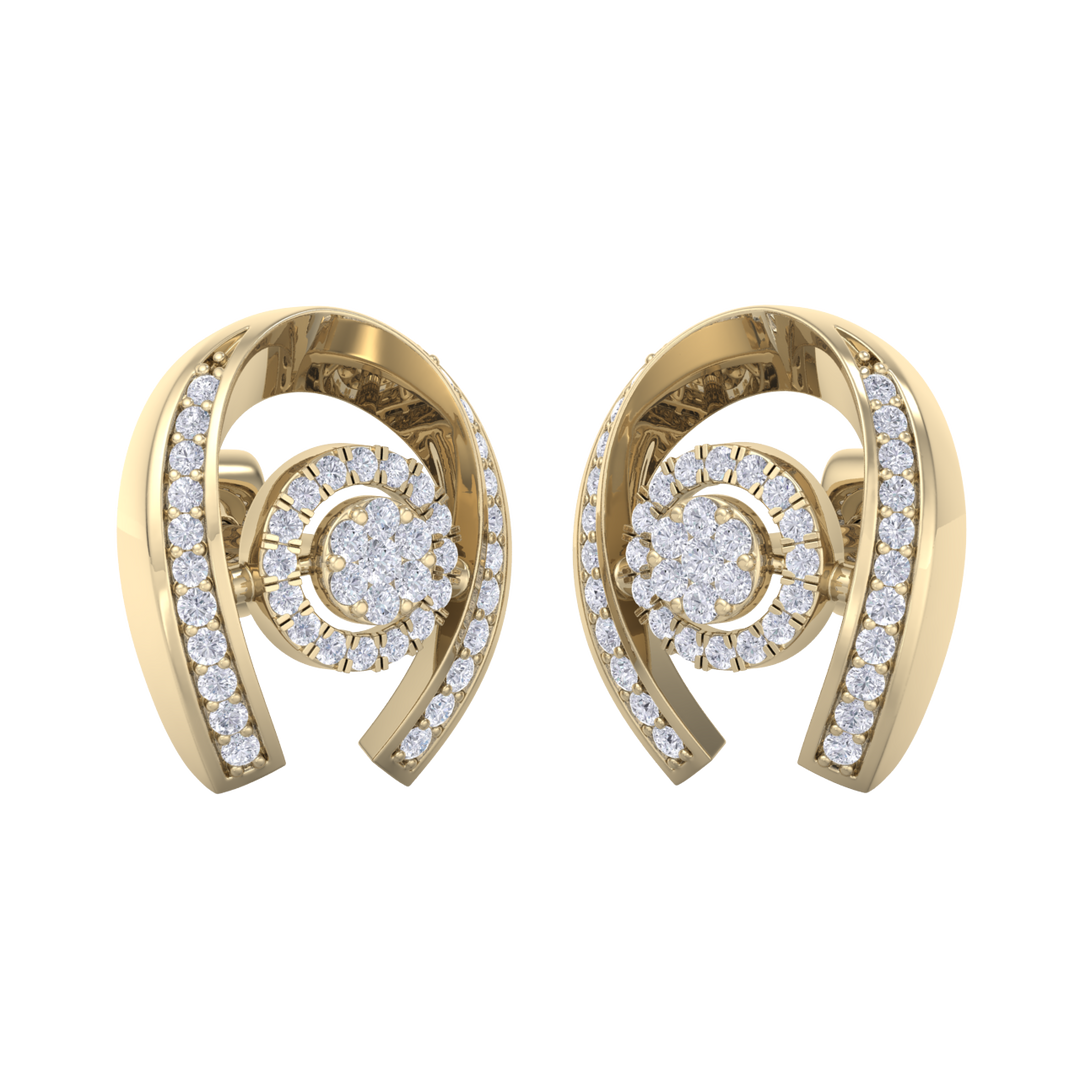 Statement earrings in white gold with white diamonds of 0.53 ct in weight