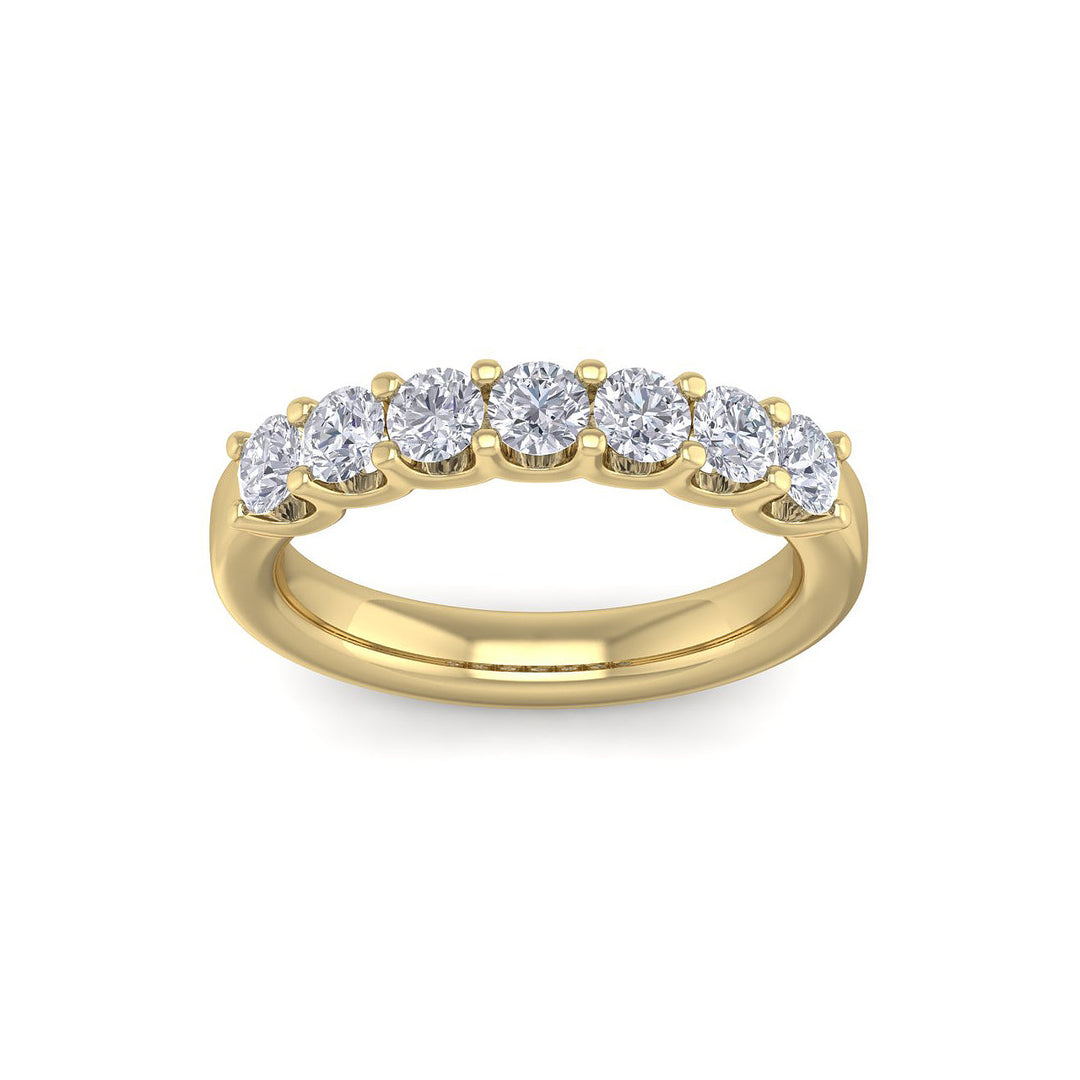 Pavé diamond ring in rose gold with white diamonds of 1.10 ct in weight