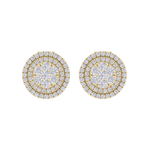 Load image into Gallery viewer, 3 in 1 earrings in white gold with white diamonds of 0.79 ct in weight
