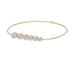 Load image into Gallery viewer, Stylish bracelet in yellow gold with white diamonds of 0.72 ct in weight
