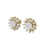 Load image into Gallery viewer, Stud earrings in yellow gold with white diamonds of 0.89 ct in weight
