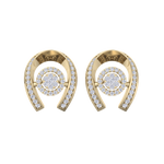 Load image into Gallery viewer, Statement earrings in rose gold with white diamonds of 0.53 ct in weight
