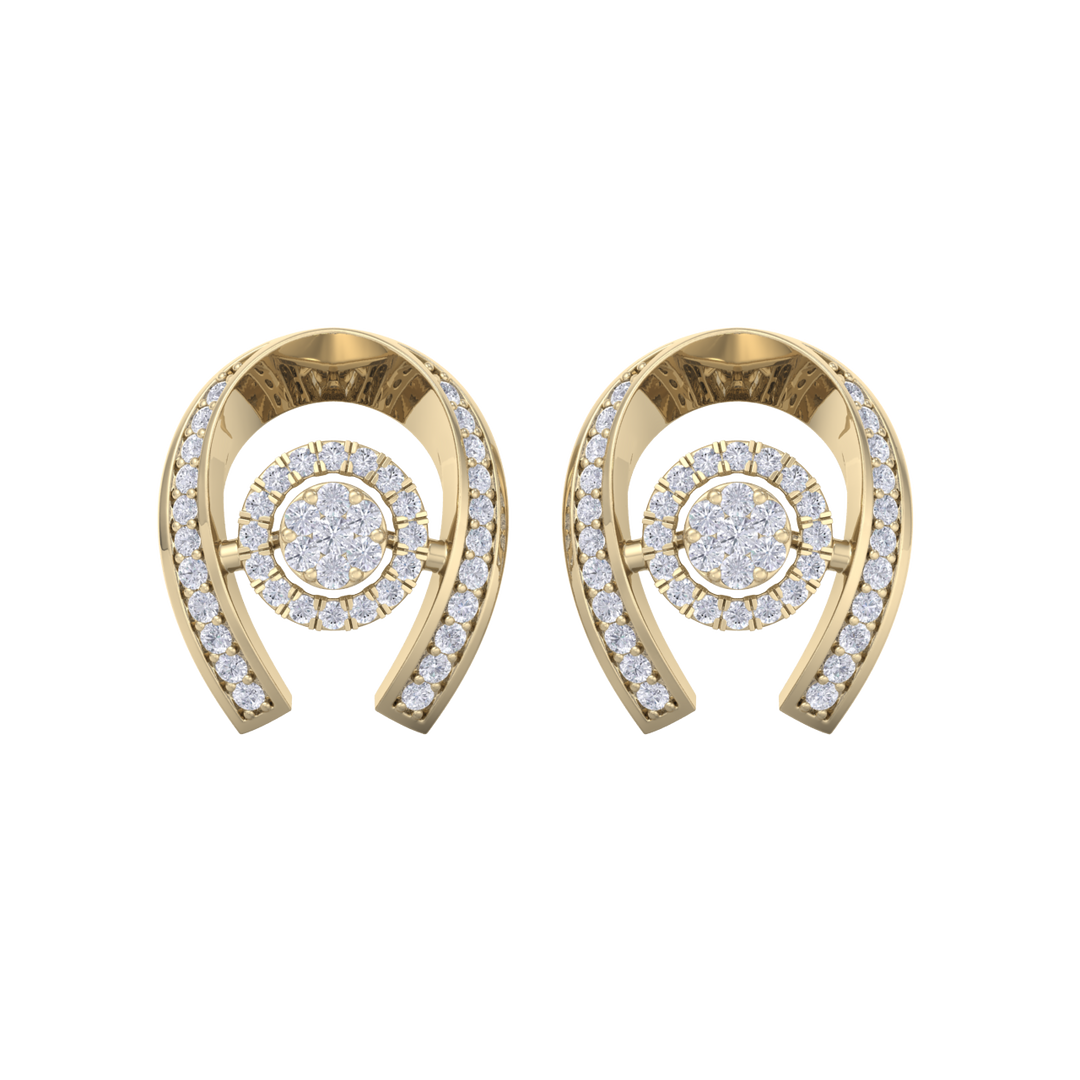 Statement earrings in white gold with white diamonds of 0.53 ct in weight