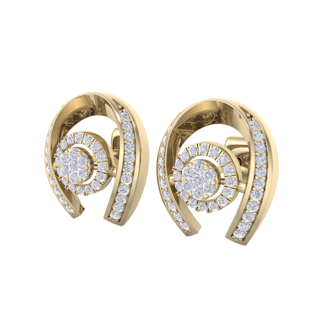 Statement earrings in white gold with white diamonds of 0.53 ct in weight