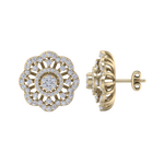 Load image into Gallery viewer, Stud earrings in yellow gold with white diamonds of 1.14 ct in weight
