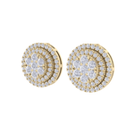 Load image into Gallery viewer, 3 in 1 earrings in yellow gold with white diamonds of 0.79 ct in weight
