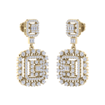 Load image into Gallery viewer, Drop earrings in yellow gold with white diamonds of 3.00 ct in weight
