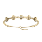 Load image into Gallery viewer, Bracelet in white gold with baguette white diamonds of 2.10 ct in weight
