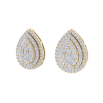 Load image into Gallery viewer, 3 in 1 earrings in yellow gold with white diamonds of 0.85 ct in weight
