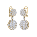 Load image into Gallery viewer, Drop earrings in white gold with white diamonds of 2.52 ct in weight
