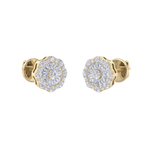 Load image into Gallery viewer, Round shaped stud earrings in white gold with white diamonds of 0.65 ct in weight
