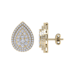 Load image into Gallery viewer, 3 in 1 earrings in white gold with white diamonds of 0.85 ct in weight
