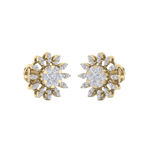 Load image into Gallery viewer, Stud earrings in yellow gold with white diamonds of 0.89 ct in weight
