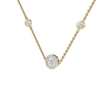 Load image into Gallery viewer, Beautiful Necklace in yellow gold with white diamonds of 0.37 ct in weight
