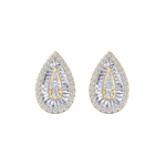 Load image into Gallery viewer, Pear shaped earrings in rose gold with white diamonds of 0.79 ct in weight
