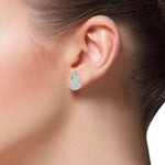 Load image into Gallery viewer, Pear shaped earrings in white gold with white diamonds of 0.79 ct in weight
