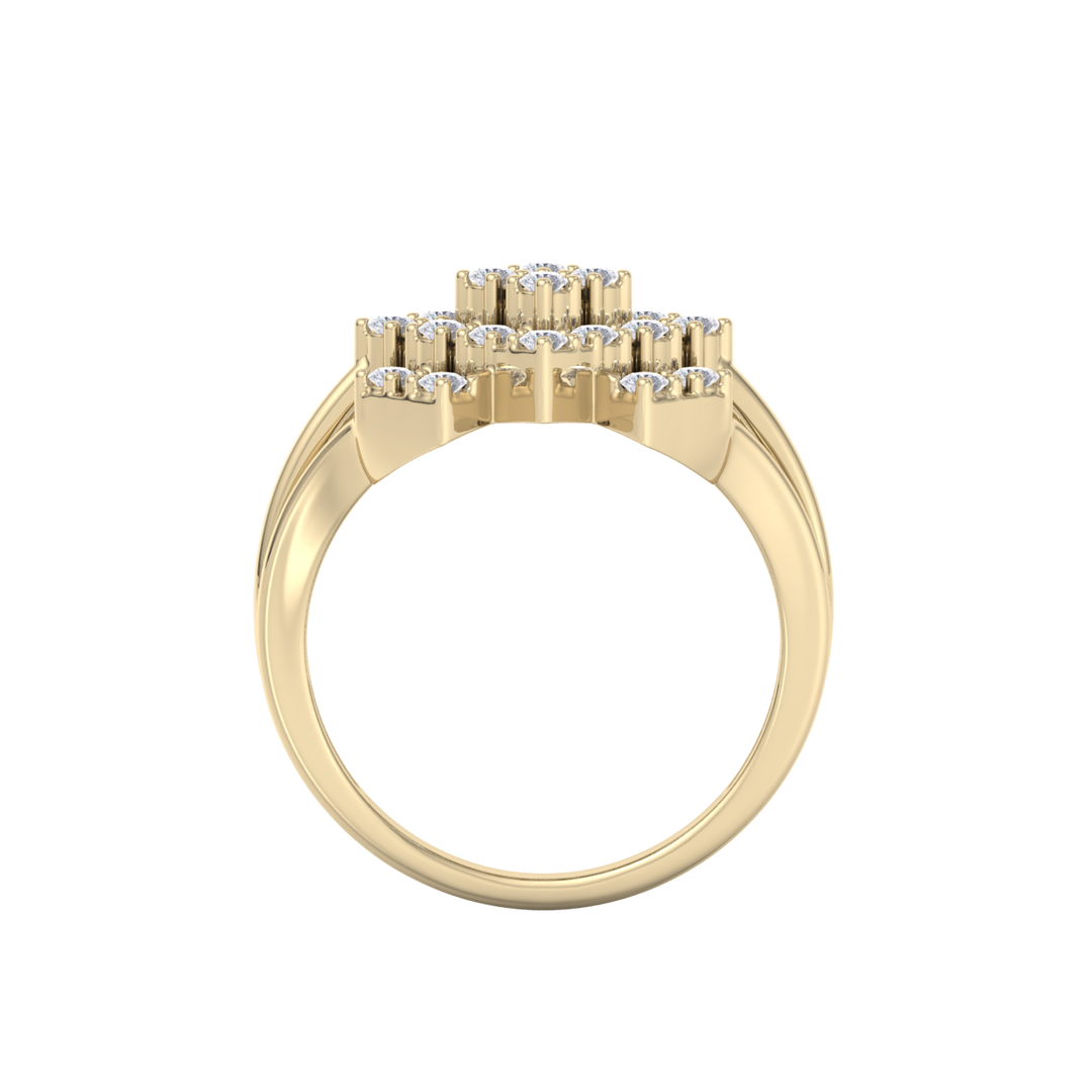 Elegant ring in rose gold with white diamonds of 0.48 ct in weight