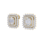 Load image into Gallery viewer, Elegant stud earrings in white gold with white diamond of 1.43 ct in weight
