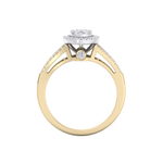 Load image into Gallery viewer, Cluster engagement ring in white gold with white diamonds of 0.44 ct in weight
