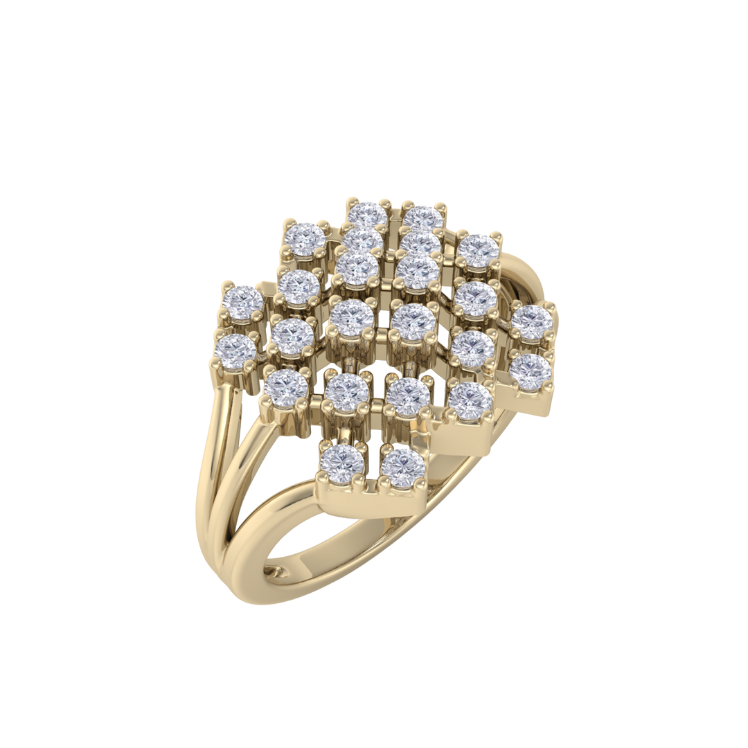 Elegant ring in rose gold with white diamonds of 0.48 ct in weight