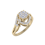 Load image into Gallery viewer, Engagement ring in rose gold with white diamonds of 0.26 ct in weight
