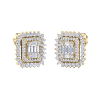 Load image into Gallery viewer, Elegant stud earrings in white gold with white diamond of 1.43 ct in weight
