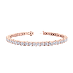 Load image into Gallery viewer, Tennis bracelet in yellow gold with white diamonds of 5.72 ct in weight
