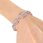 Load image into Gallery viewer, Statement bracelet in rose gold with white diamonds of 2.30 ct in weight
