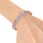 Load image into Gallery viewer, Statement bracelet in white gold with white diamonds of 3.09 ct in weight
