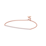 Load image into Gallery viewer, Small bar diamond bracelet in rose gold with white diamonds of 0.11 ct in weight
