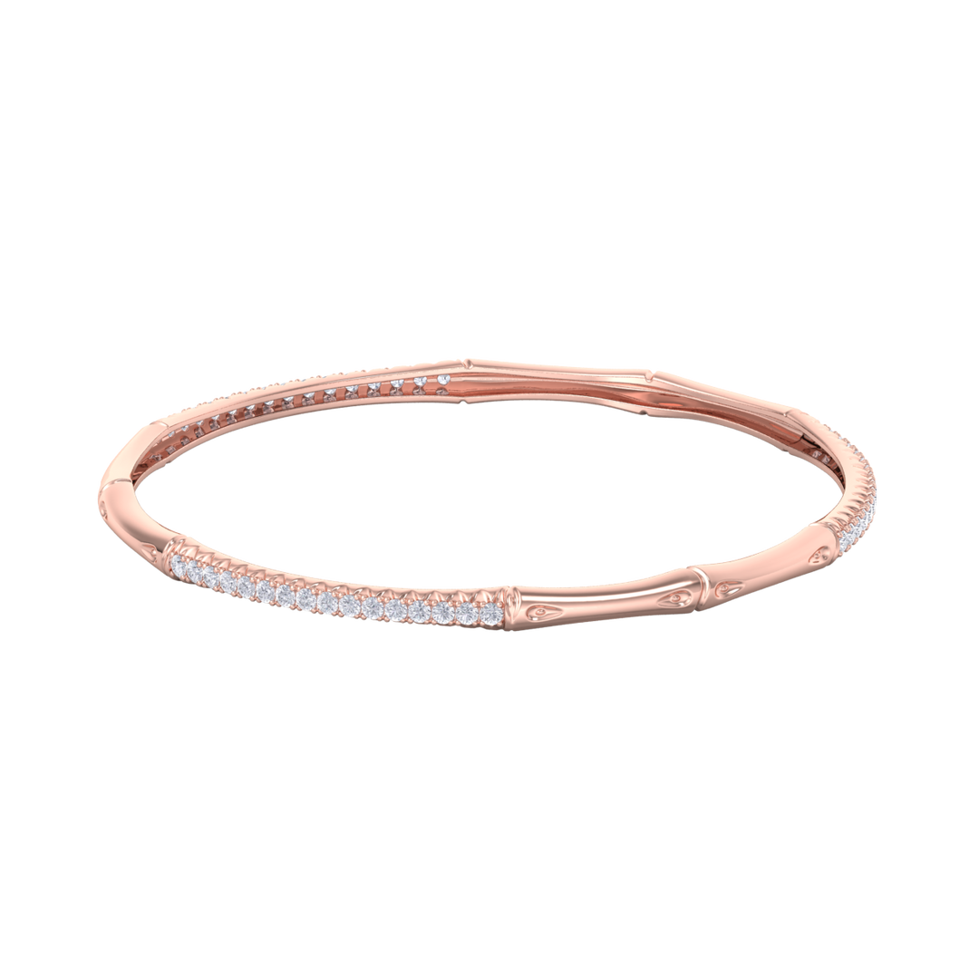 Classic bracelet in rose gold with white diamonds of 2.40 ct in weight